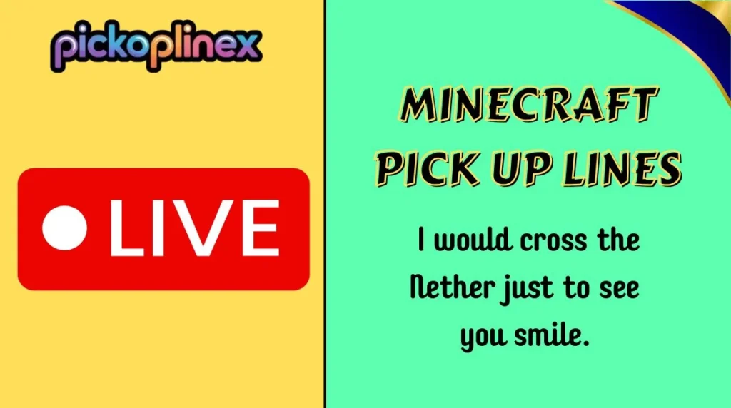 Minecraft Pick Up Lines